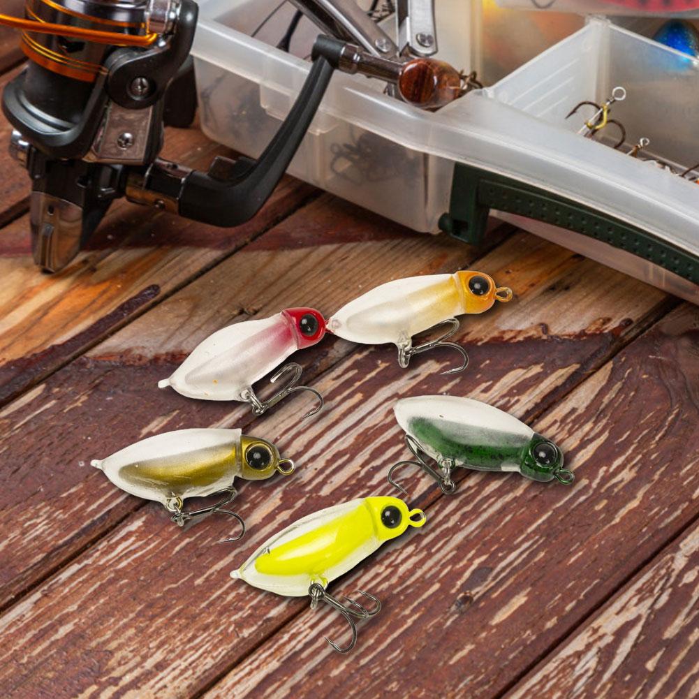 5pcs Insect Micro Bait Floating Fishing Lure Trout Lure Wobblers for Freshwater and Saltwater Fishing