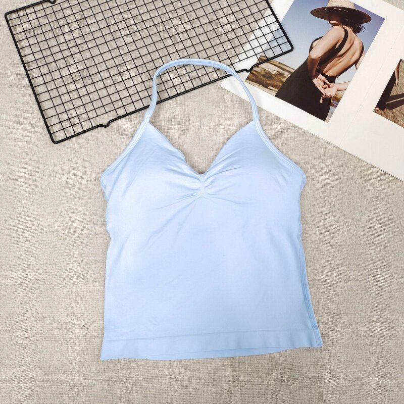 Butt-Lifting Shorts Impact New Product! Peach Butt Fitness Bra Yoga Set Halter Neck Beautiful Back Sports Tank Top for Women