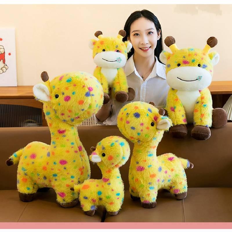 Adorable Colorful Polka Dot Plush Deer Toy Soft And Huggable Stuffed Animal For Kids