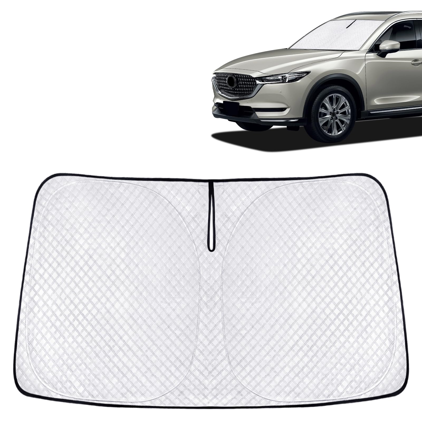 

New Mazda Sunshade Windshield Sunshade for KG5P and KG2P Features UV heat and Foldable design for car camping and privacy A versatile accessory and
