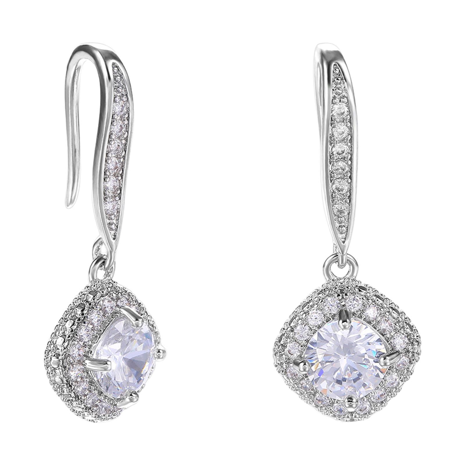

Elegant Square Zirconia Earrings Women Ear Jewelry Dangle Earrings Suitable for Daily Wear and Special Occasions 1