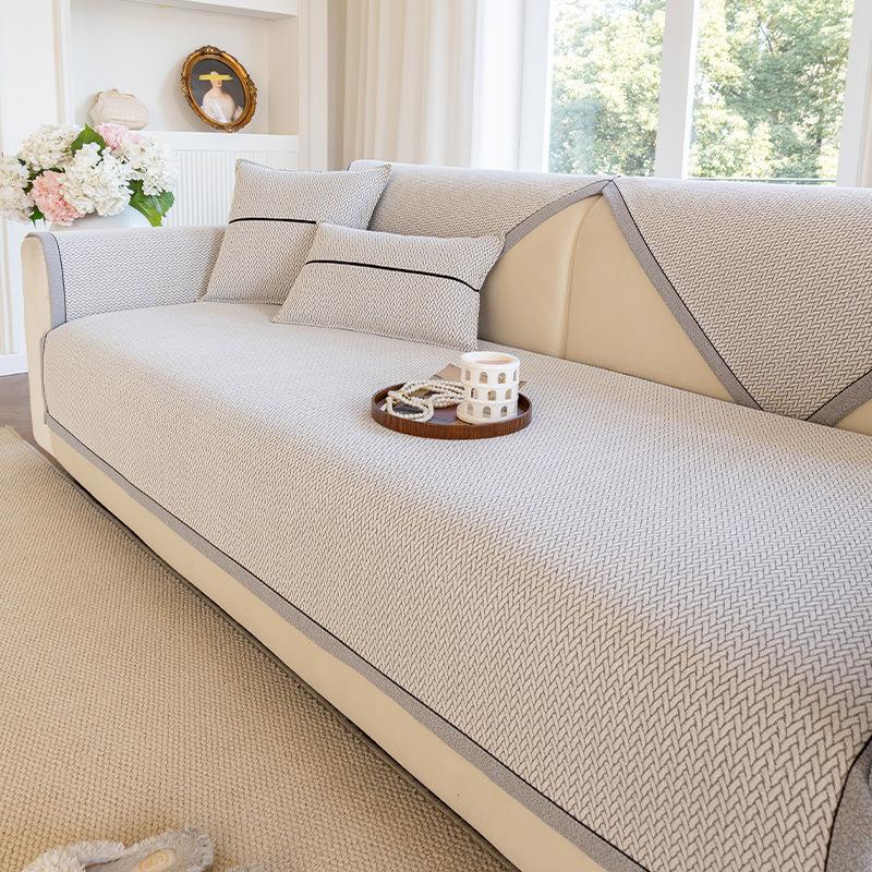 

Крем-ветровой диванный подушка универсальна во все сезоны 2025 новая зимняя легкая роскошь нескользящая продвинутая кожаная диванная накидка накидка ткань 30 * 50 waist pillowcase