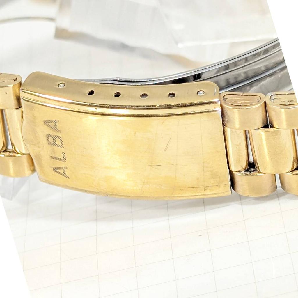 SEIKO ALBA Battery Working Men's Watch, Replaced, Condition, C-19