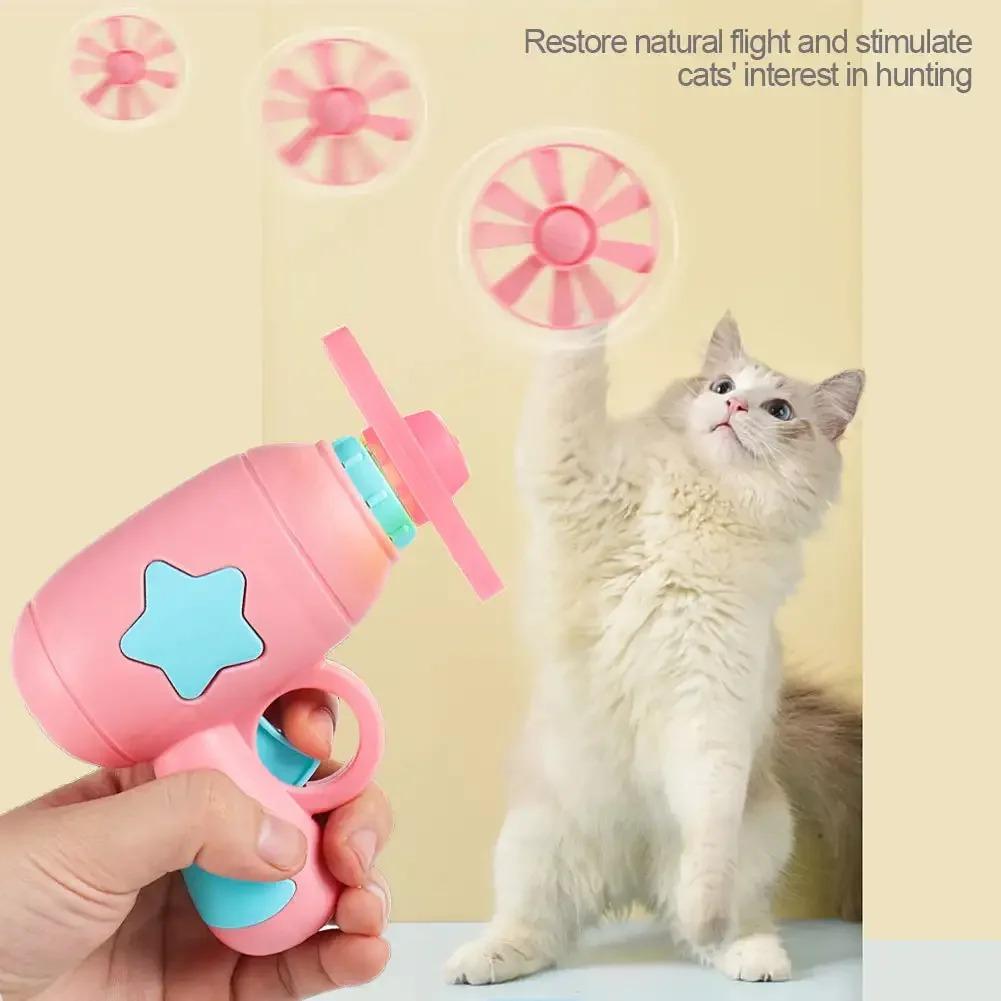 Funny Cat Interactive Teaser Training Toy Rotating Flying Discs Games Toys Pets Supplies Accessories Toys for Cat Pet Products