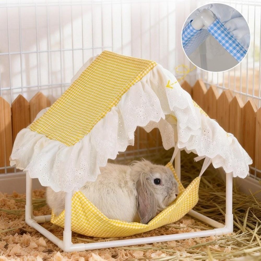 Ventilated Hamster Triangle Tent Sunshade Hanging Sleeping Bed Cozy Pet Shelter  Small Animals