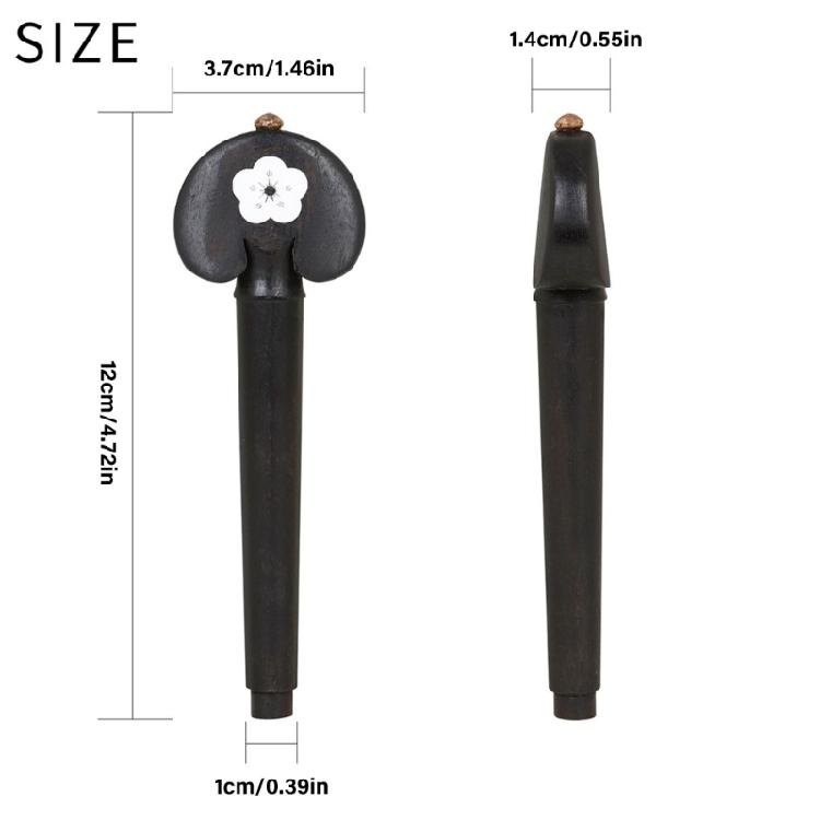 4 Stück Ebenholz Cello Stimmwirbel Ersatz Exquisite Stimmmechaniken Mechanikkopf für Musikinstrumente Einfach zu installieren