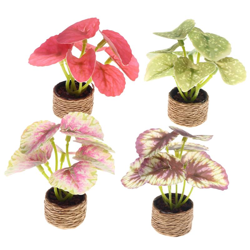 1/12 Domek dla lalek Symulacja Zielone rośliny w doniczkach Model Domek dla lalek Mini Ogród Dekoracja Zabawka Mikro Krajobraz Ozdoba Bonsai