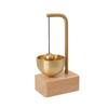 Creative Magnetic Bell for Entrance Door, Dopamine Doorbell, Simple Wood and Copper Bell Decoration