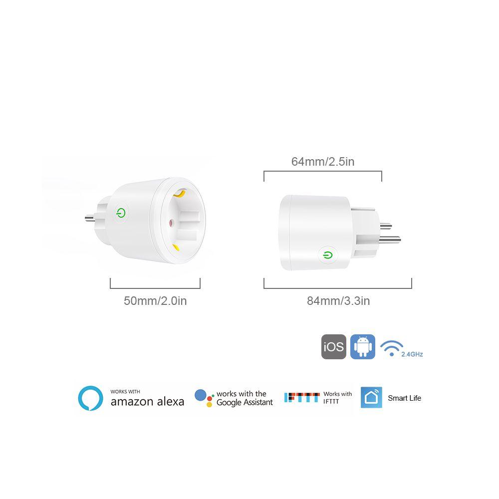 Single AC Wifi Smart Outlet Wi-Fi Smart Plug LT-P34