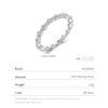 MODIAN 925 Silver Trendy Delicate Square Round CZ Stacking Slim Eternity Band Rings For Women Fine Jewelry Gifts