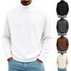 Men's Color Double-Faced Mock Neck Long Sleeve Pullover
