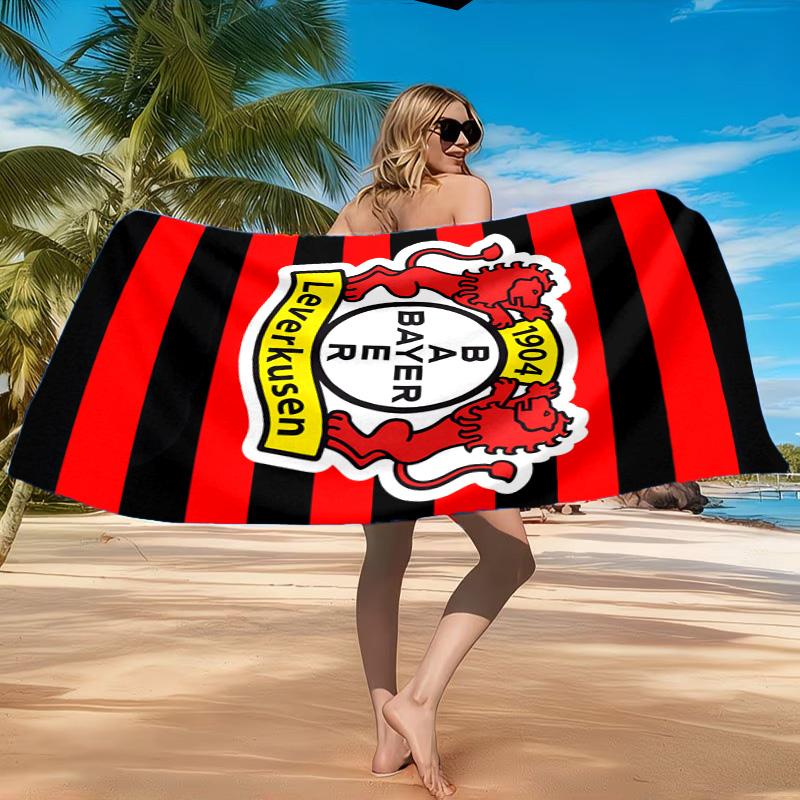 Bayer Football Club Printed Microfiber Beach Towel, Soft And Absorbent, Quick-Dry, Ideal for Summer Travel, Beach Essential, Swimming Pool