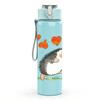 1PC Heart Hedgehog Pair 750ml Color Plastic Sports Water Bottle Leakproof Flip Straw Lid Suitable for Sports Office Home Use