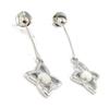Les Trésors De Lily [G8702] - Silver Earrings 'Goddess Opal' Silver White (rhodium-plated) - 12x30 Mm