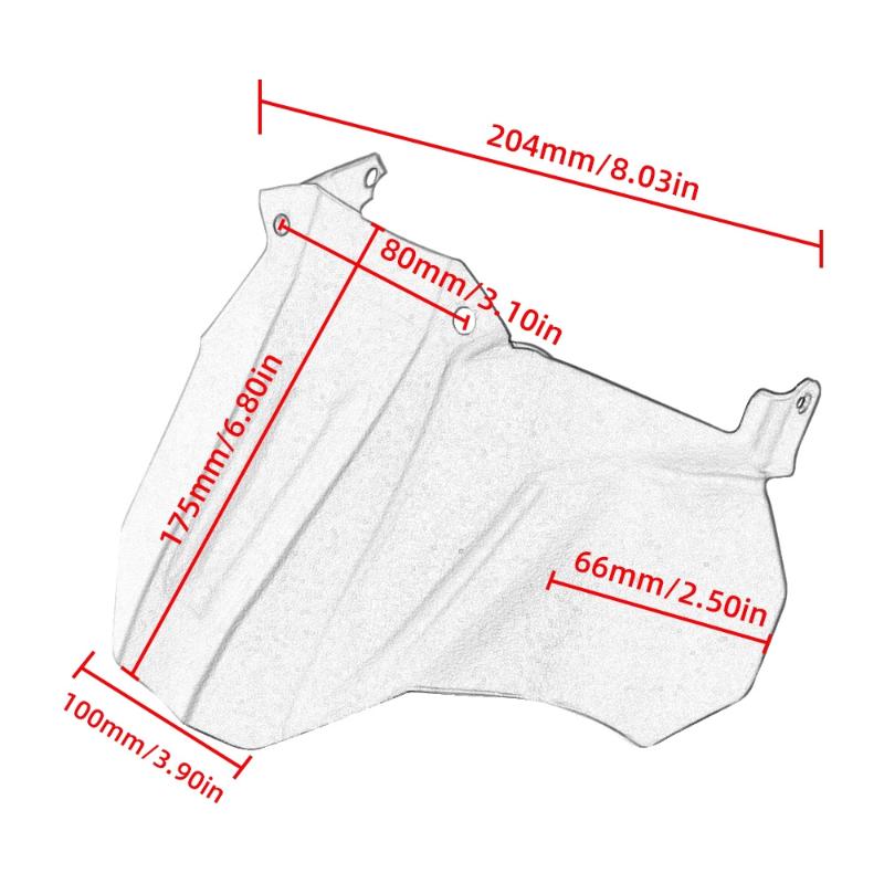 Motorcycle Rear Wheel Mudguard Universal Anti Splash Extended Durable Protection for City and Off Road Usage
