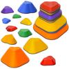 Set da 11 Pezzi di Sassi da Equilibrio a Forma di Cuore per Bambini e Sviluppo Motorio, Multicolore