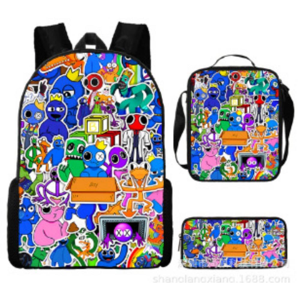 School Season New Rainbow Friends Man Backpack Handheld Lunch Bag Student School Bag 3rd Grade