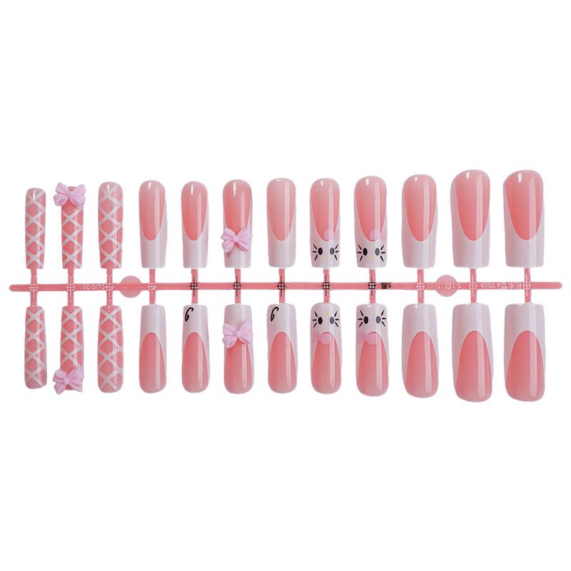 

Ручная работа Очень длинные розовые бантики Кошечка Наклейки для нейл-арта