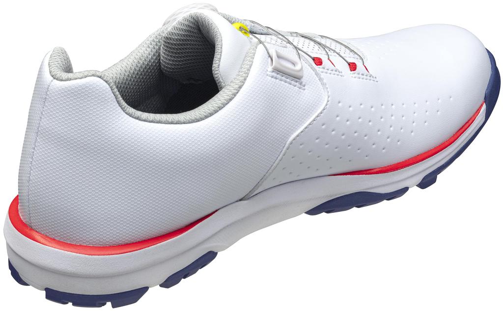 Bridgestone Zero Spike BITER Lite SH2505 Spikeless Golf Size 3E Men's Shoes, White/Orange, 26.5cm,