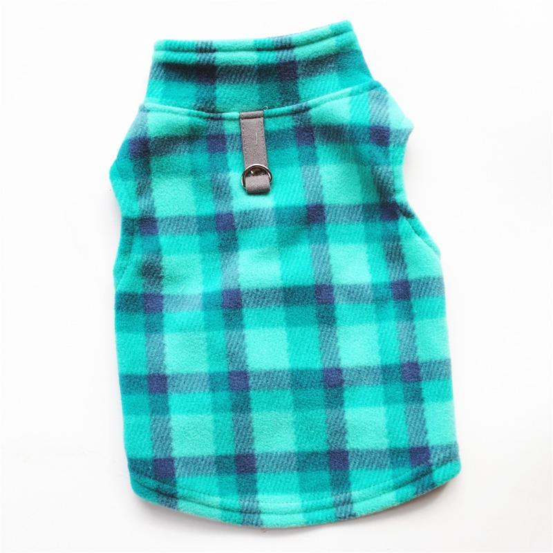 Pet clothes, dog autumn and winter fleece traction buckle, color