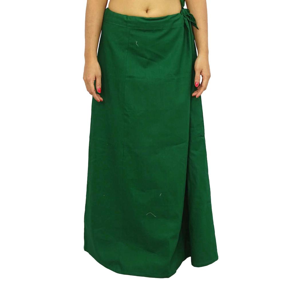 Cotton Saree Petticoat Underskirt Bollywood Indian Lining For Sari Ethnic