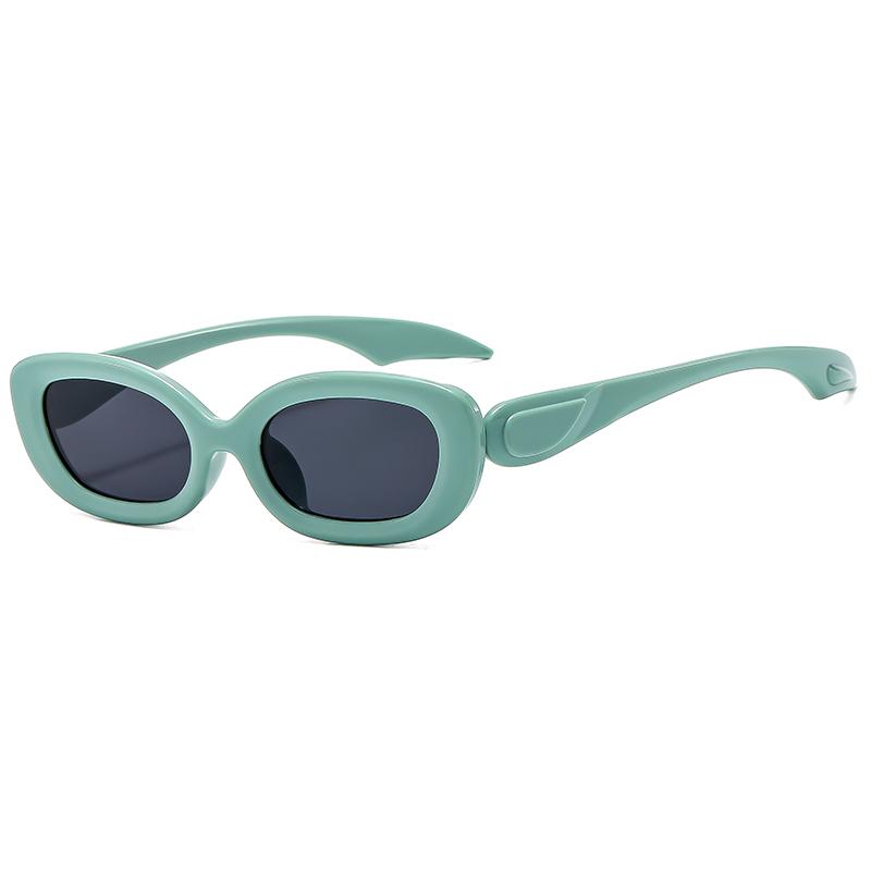 Protective Glasses New Fashion Small Frame Glasses Popular Oval Sunglasses Personality Ins Style Unique Leg Sun Glasses Uv400