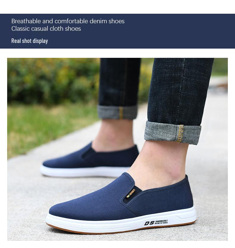 Men's Casual Slip-On Canvas Shoes - Breathable, Soft Sole, Cotton Shoes for Spring & Autumn