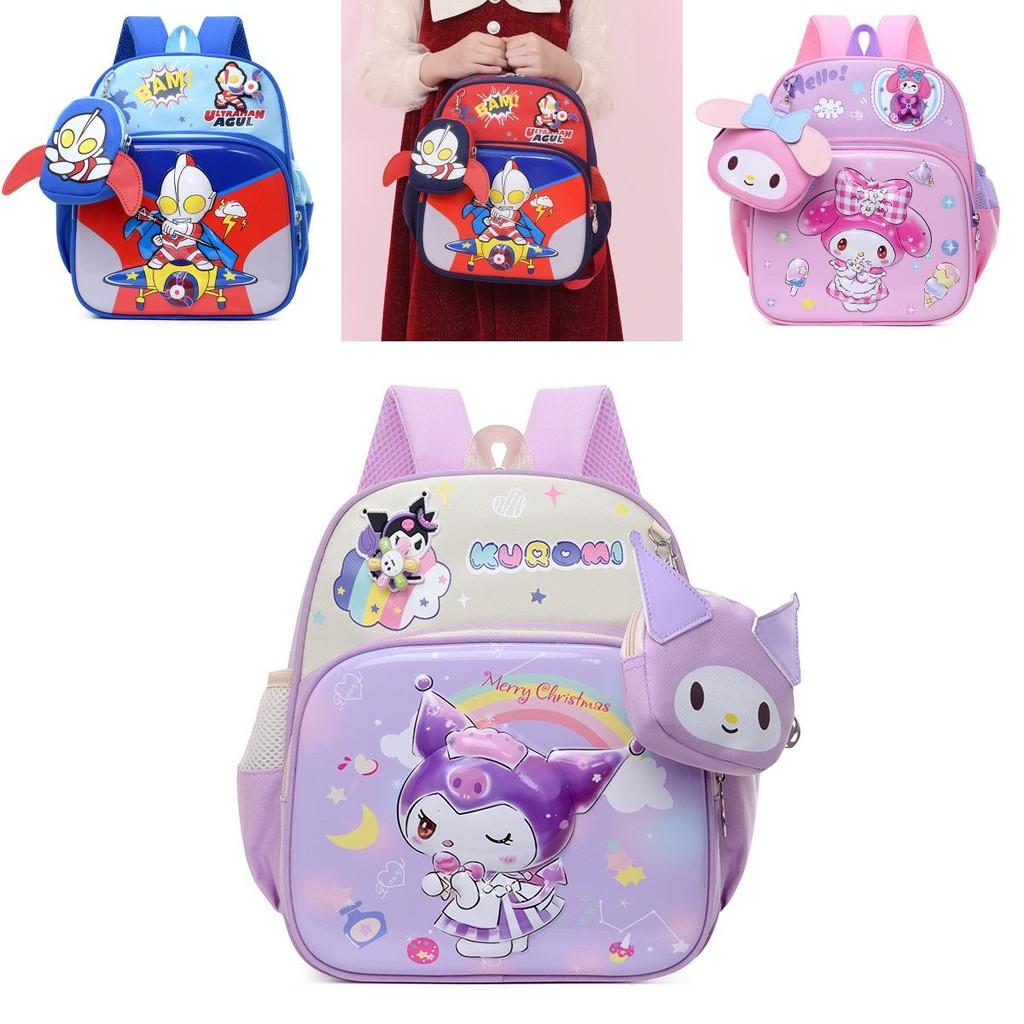 Ultraman Kuromi Melody Pattern Childrens Backpack With Breathable Oxford Fabric For Kindergarten Daily Use