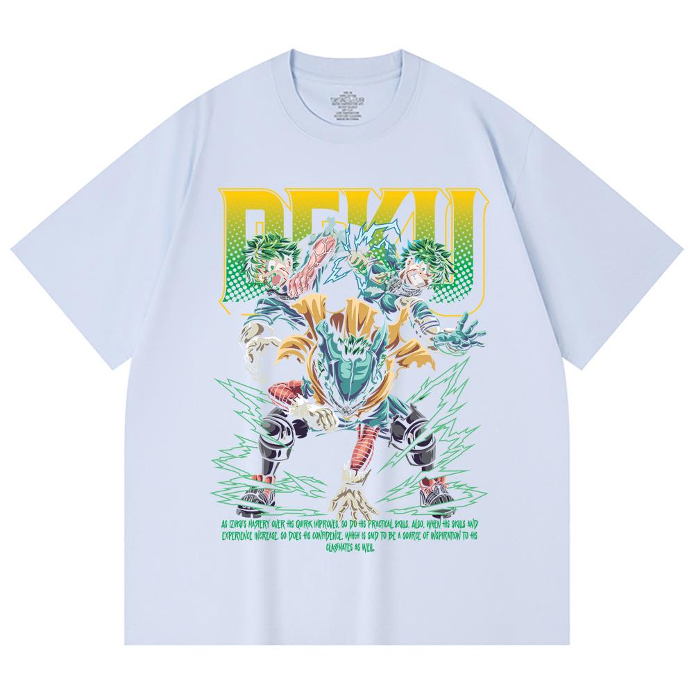 230 Gsm 100% Cotton My Hero Academia V15 Deku Print Unisex Heavy Cotton T Shirt