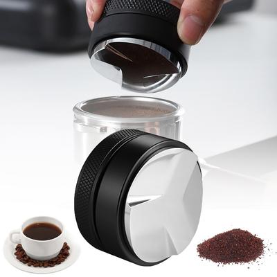 51/53/58mm Coffee Distributor – Professional Espresso Distribution Tool, Aluminum Alloy Textured Grip, For Portafilters, Black