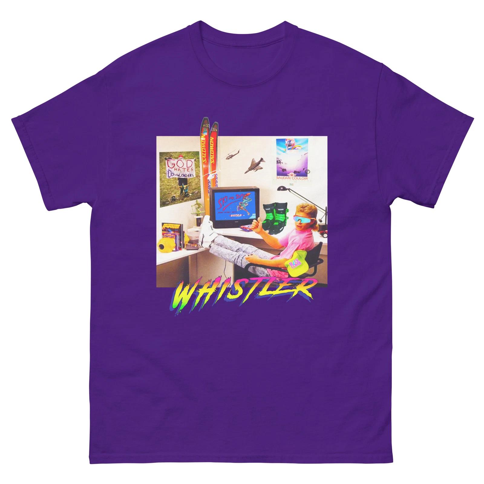 Whistler Retro Kid Skier Gamer 80s 90s Unisex classic tee XL
