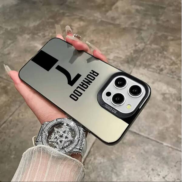 Fortschrittliche Farbige Sier IMD Laser Fußball Superstar Nummer 7 Trikot PC Handyhülle Für Iphone 11 12 13 14 15 Plus/pro/pro Max