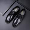 Fashion 2024 Fashion Men Leather Shoes Fashion Business Casual Shoes Wedding Party Shoes Designer Lace Up Derbies Shoes Japanese Style