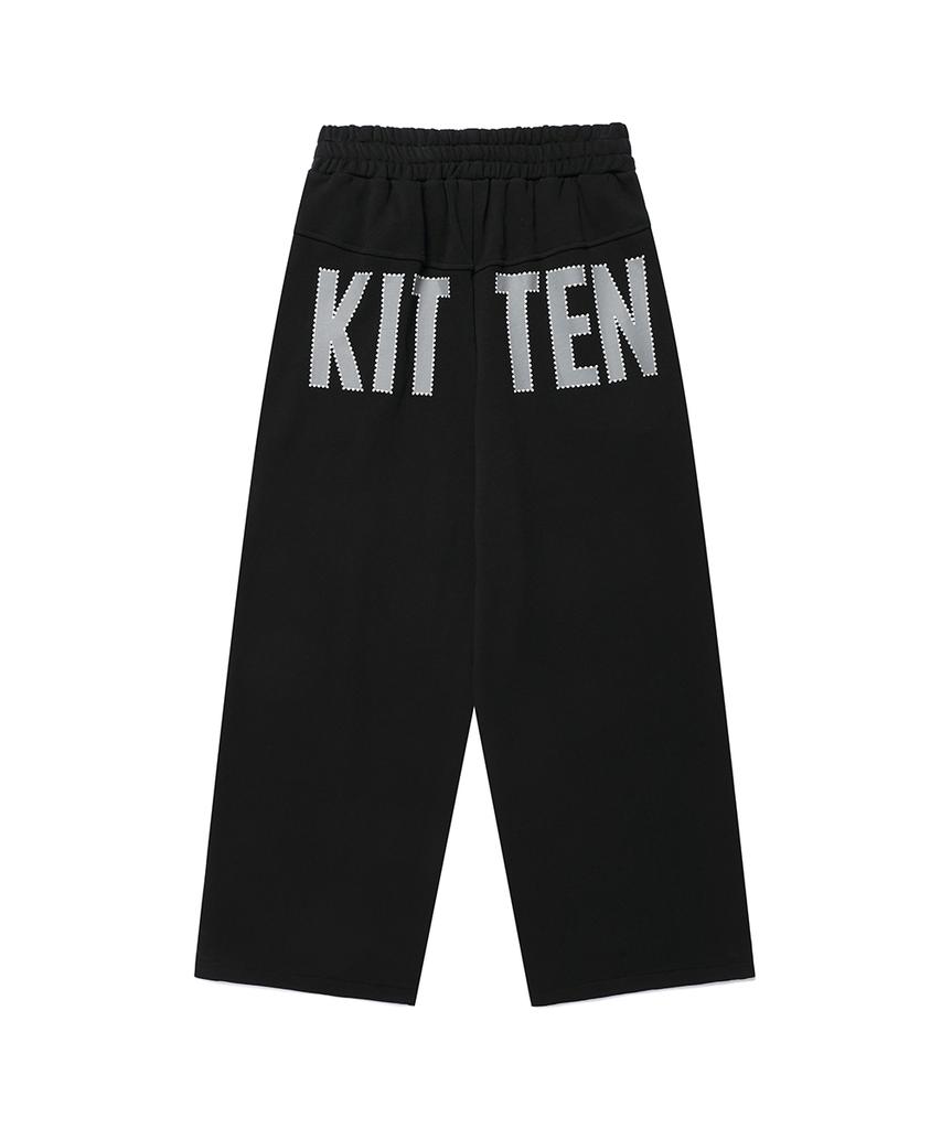 CAVISH Kitten Wide Sweat Pants Black(Cv2Gffpa03A)