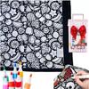 Coperta da Colorare Fai da Te, Colora la Tua Coperta Plaid 50 × 60 pollici Coperte Lavabili da Colorare con Set di 12 Pennarelli Colore Regalo