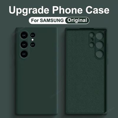 Para Capa S25 Ultra Plus Capa de TPU Macia de Silicone Líquido de Luxo Para Samsung Galaxy S25 S24 S 25 Ultra Plus S25Ultra Capas de Telefone funda