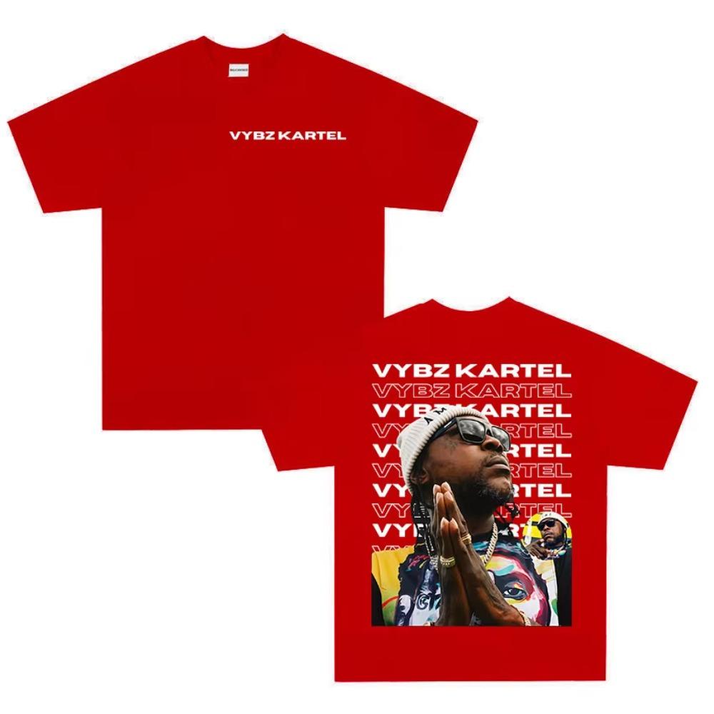 Rapper Vybz Kartel 2026 Album Graphic T Shirt Unisexs Summer Fashion Oversized T Shirt Hip Hop Gothic Short Sleeve Tees Streetwear