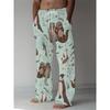 Men's 3D Simple Pattern Printed Baggy Casual Trousers,  Elastic Drawstring Waist with Pockets, for Spring Summer Home Outdoor Vacation