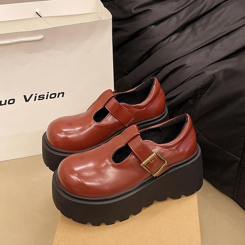 

Платформа Плоские женские лоферы Обувь Прогулочная обувь на высоком каблуке Кожаная обувь Женские тренды 2025 года Повседневное платье Уютные туфли-лодочки Zapatos Mujer 35