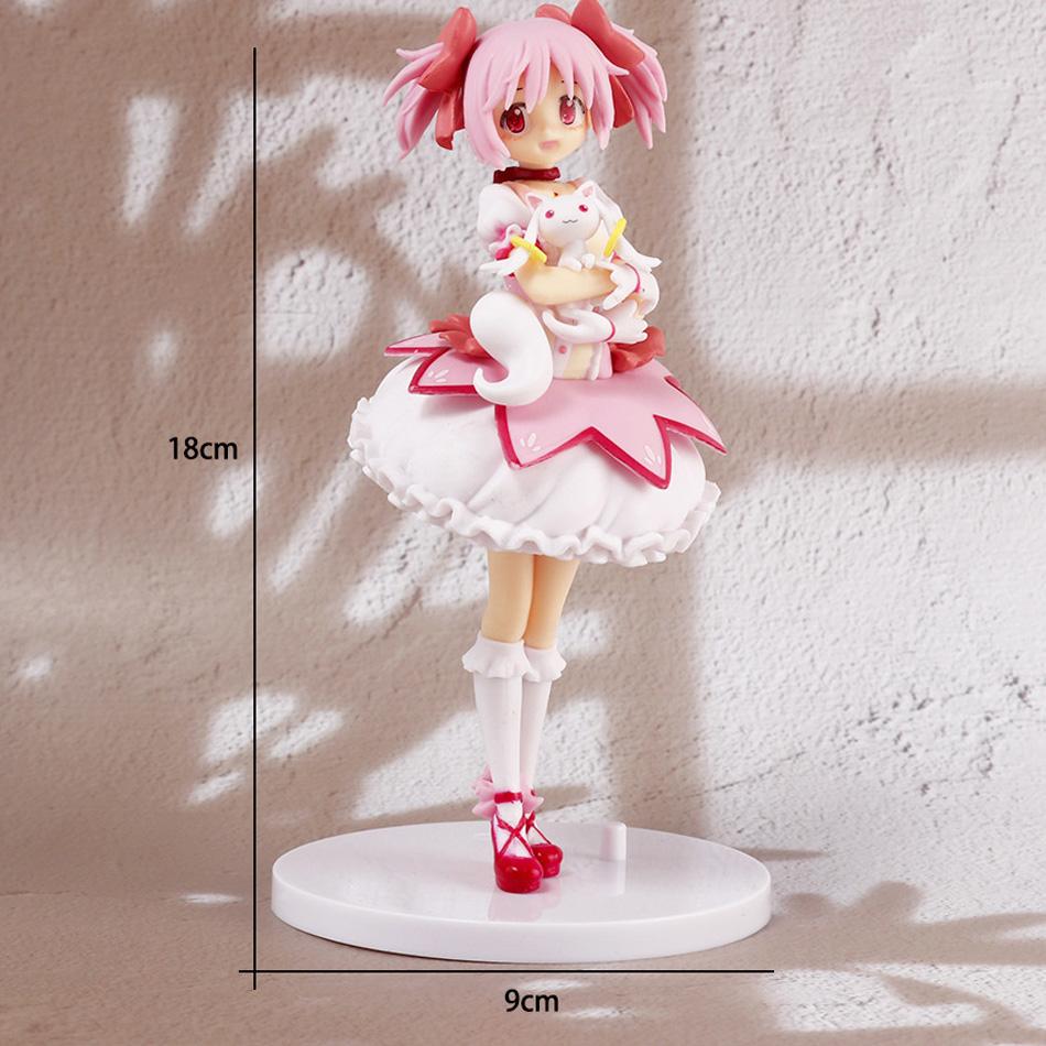 Puella Magi Madoka Magica Aniem Figur Kaname Madoka Magic Girl PVC Anime Drei Actionfiguren Modell Cartoon Modell Spielzeug Geschenk