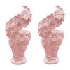 Flower Vase Decoration 2Pcs Floral Sculpture Vase Modern Artistic Holder with Matte Finish