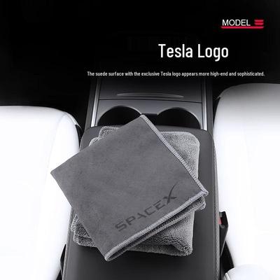 Hochwertiges, wasserabsorbierendes, fusselfreies Autowaschtuch für Tesla Model Y & 3