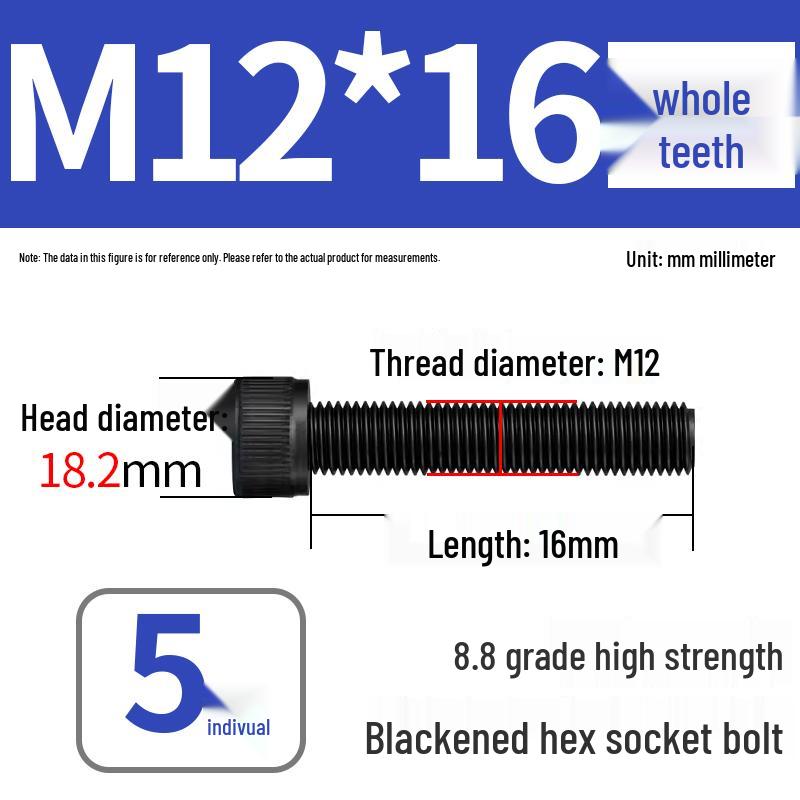 8.8 High-Strength Socket Head Cap Screw Bolt (M4-M20)
