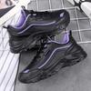 Women Shoes Casual Sport Platform Lady Sneaker Black Thick Sole Leather Big Size 42 Fashion High Quality Flats Walking Platform