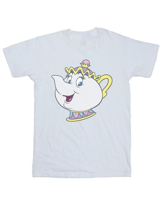 Disney Womens/Ladies Beauty And The Beast Mrs Potts Cotton Boyfriend T-Shirt