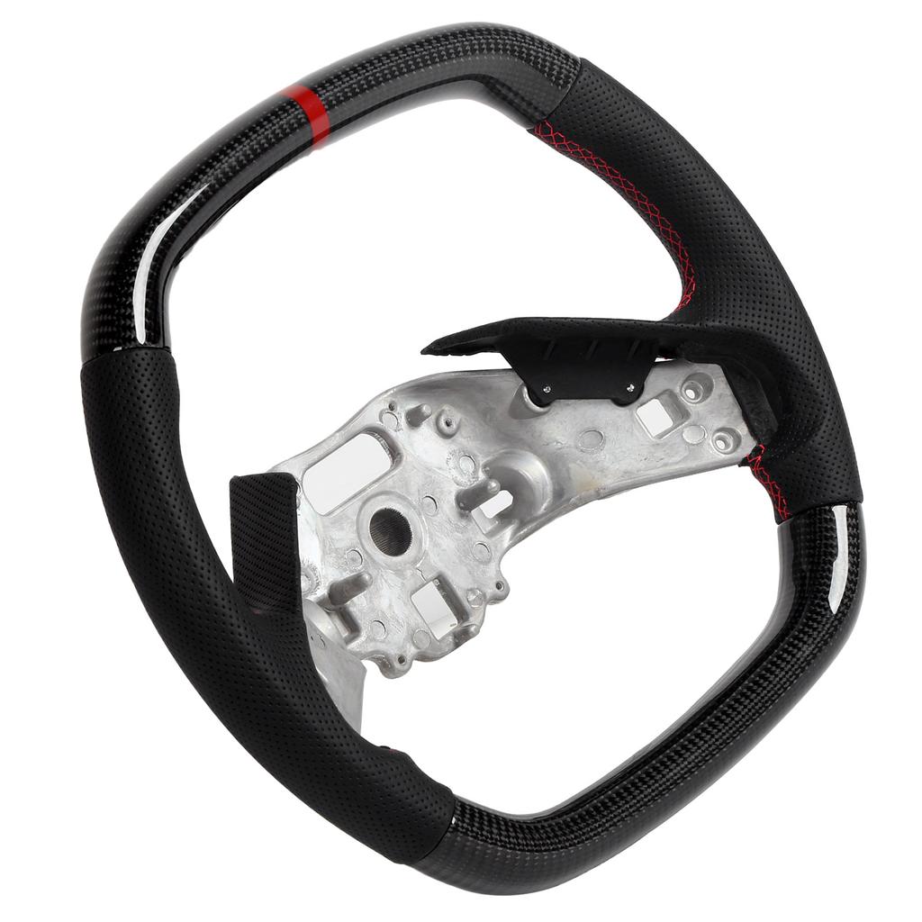 Custom Carbon Fiber Steering Wheel Nappa Perforated Leather Fit for Chevrolet Corvette C8 2020+