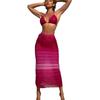 2026 Gradual Change Mesh Three-piece Beach Dress Sexy Bikini