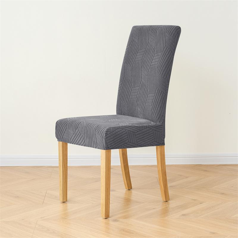 1PC Geometry Jacquard Dining Chair Covers Stretch Home Decor Chair Slipcover All Inclusive Seat Protector Case for Home Wedding