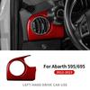Für Fiat 500 2008-2023 Abarth 595 695 2012-2021 2022 2023 Echter Hart-Kohlefaser-Aufkleber Rechtslenker Auto Fahrerseite Lüftungsdüsen-Panel