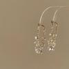 Water drop zircon fringed earrings light luxury versatile stud earrings niche temperament fashion earrings
